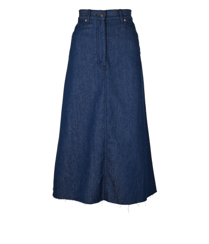 Gucci Distressed Skirt, £310, Clothing, Blue, Cotton, Front view