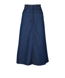 Gucci Distressed Skirt, Cotton, Blue, UK 2, 3*