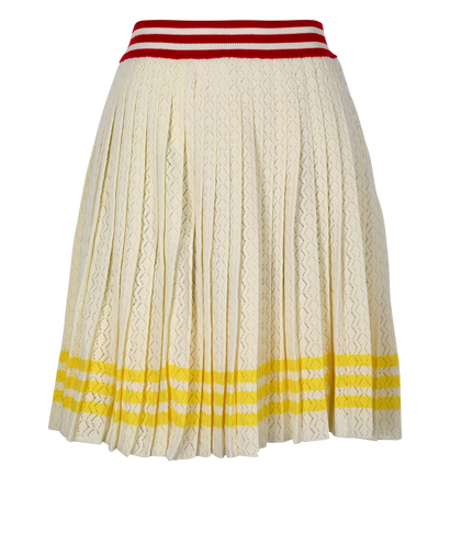 Gucci x Adidas Striped Skirt, £220, Clothing, Cream, Silk, Front view