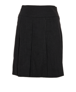 Burberry Pinstripe Skirt, Wool, Grey, UK6, 2*