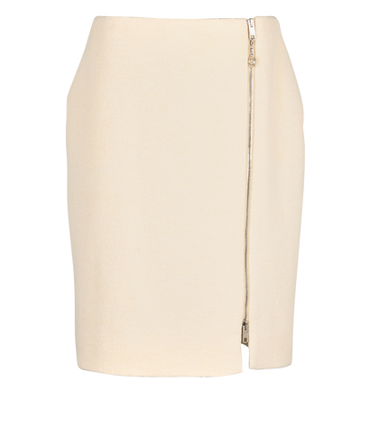 Gucci Zip Detail Skirt, £150, Clothing, Cream, Viscose/Wool, Front view