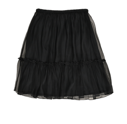 Gucci Ruffle Skirt, Silk, Black, UK6, 3*