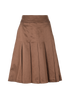 Max Mara Pleated Skirt, £120, Clothing, Brown, Acetate/Cotton, Front view