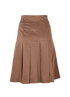 Max Mara Pleated Skirt, £120, Clothing, Brown, Acetate/Cotton, Back view