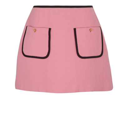Miu Miu Front Pocket Skirt, £250, Clothing, Pink, Wool, Front view