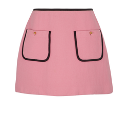 Miu Miu Front Pocket Skirt, Wool, Pink, UK12, 3*