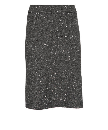 Gucci Sequin Skirt, £295, Clothing, Grey, Polyester (Polymer), Front view