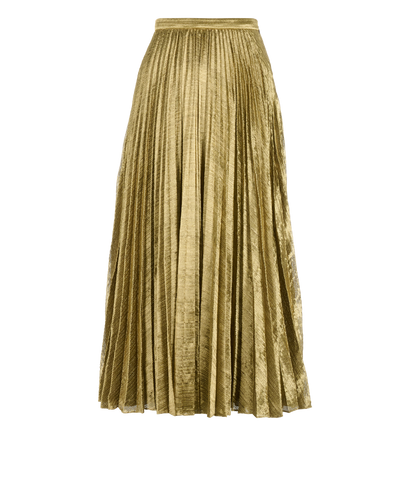 Christian Dior Metallic Maxi Skirt, &pound;1,500, Clothing, Gold, Polyester (Polymer), Front view