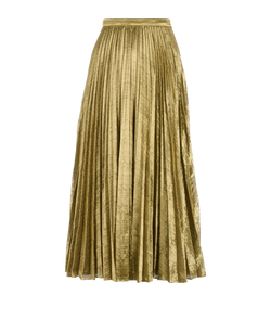 Christian Dior Metallic Maxi Skirt, Poly, Gold, UK10, 3*
