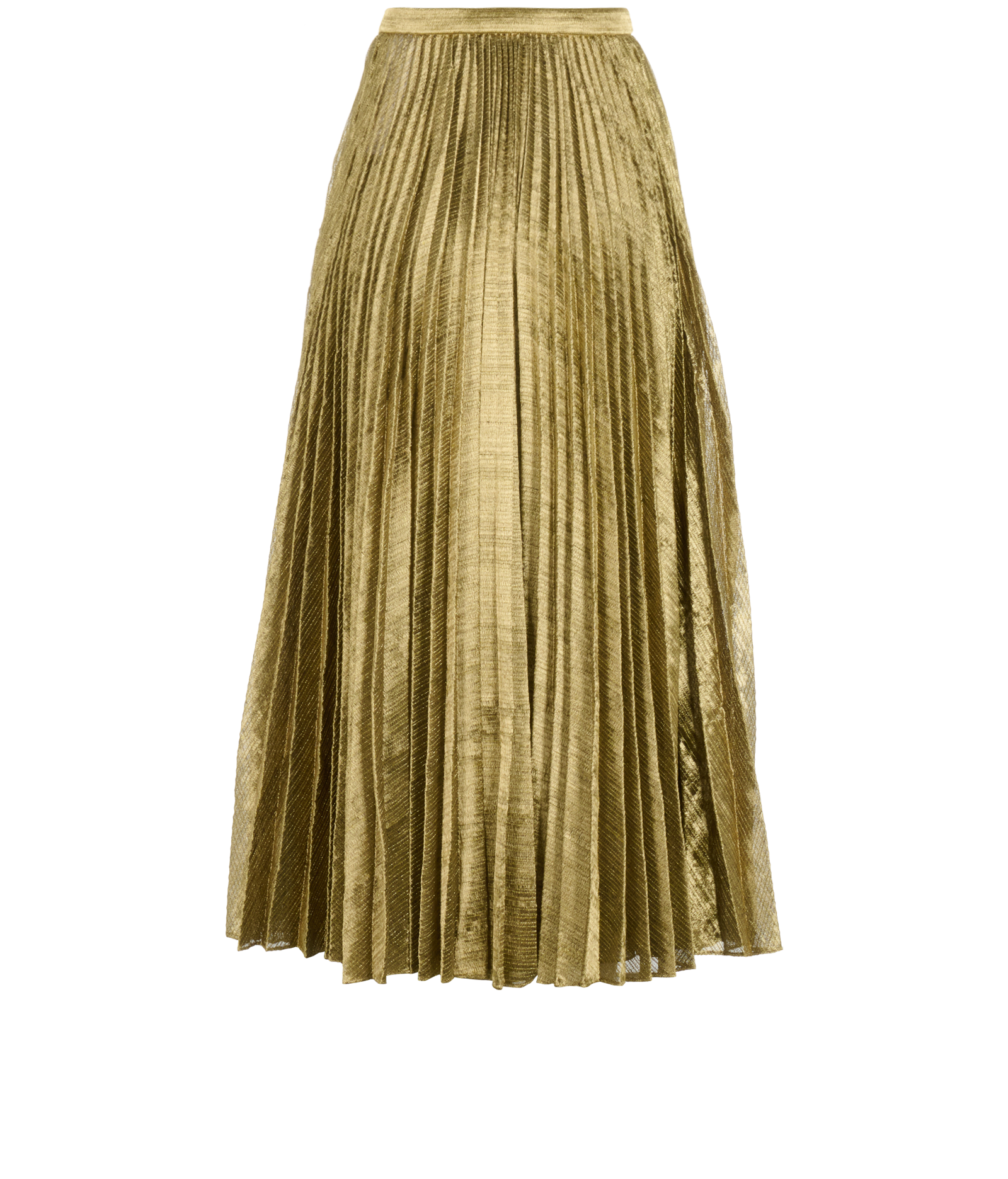 Christian Dior Metallic Maxi Skirt, &pound;1,500, Clothing, Gold, Polyester (Polymer), Back view