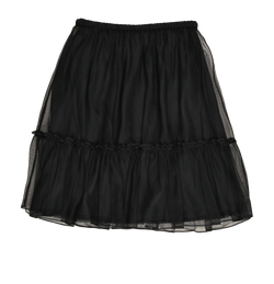 Gucci Ruffle Skirt, Silk, Black, UK10, 2*