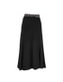 Chloe Pleated Midi Skirt, &pound;120, Clothing, Black, Polyester (Polymer), Back view