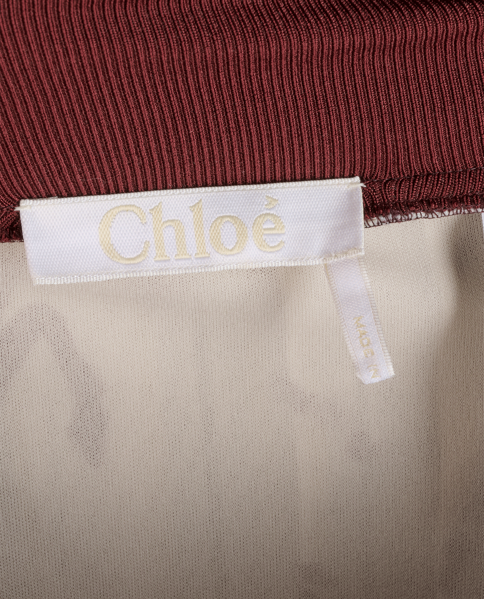 Chloe Horses Midi Skirt, &pound;120, Clothing, Burgundy/White, Viscose, Other view