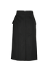 Alexander McQueen Midi Pencil Skirt, &pound;395, Clothing, Black, Wool, Back view