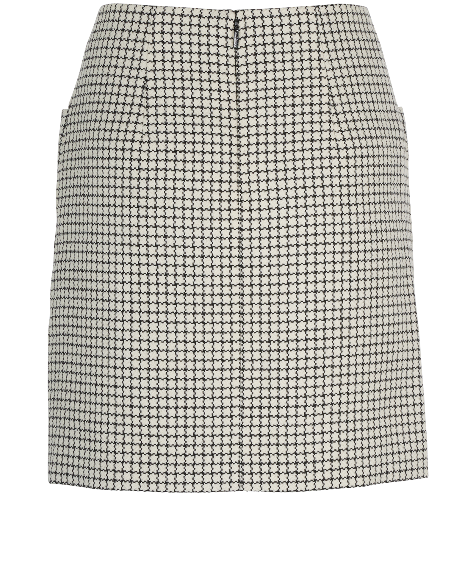 Fendi Houndstooth Mini Skirt, &pound;120, Clothing, Black/White, Wool, Back view