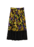 Dolce & Gabbana Floral Lace Skirt, &pound;250, Clothing, Black/Yellow, Silk, Front view