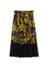 Dolce & Gabbana Floral Lace Skirt, &pound;250, Clothing, Black/Yellow, Silk, Back view