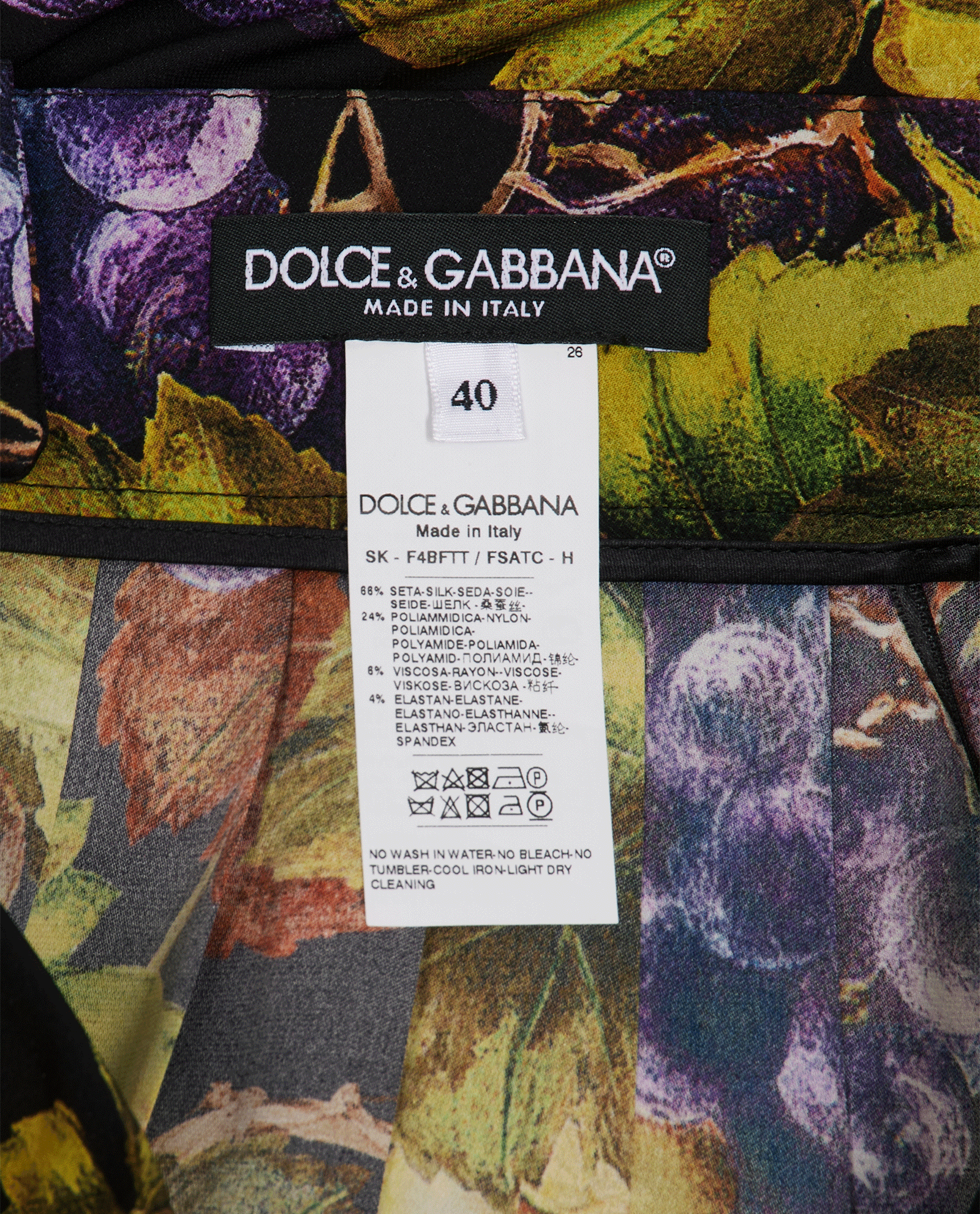 Dolce & Gabbana Floral Lace Skirt, &pound;250, Clothing, Black/Yellow, Silk, Other view
