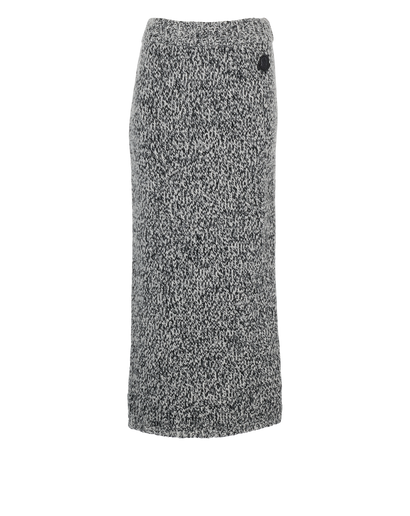 Moncler Knit Pencil Skirt, &pound;150, Clothing, Black/White, Wool, Front view