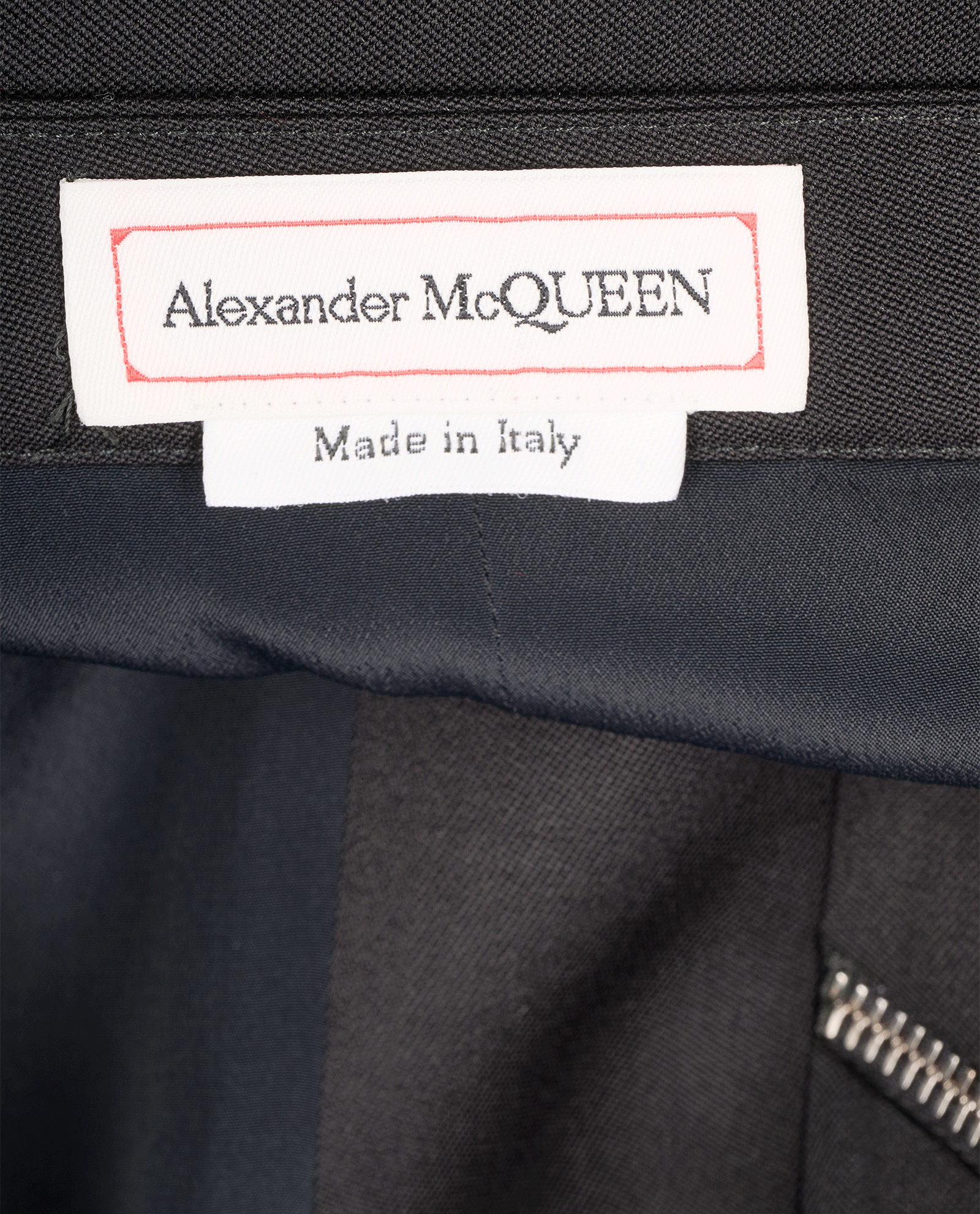 Alexander McQueen Zip-Detail Skirt, &pound;150, Clothing, Black, Wool, Other view