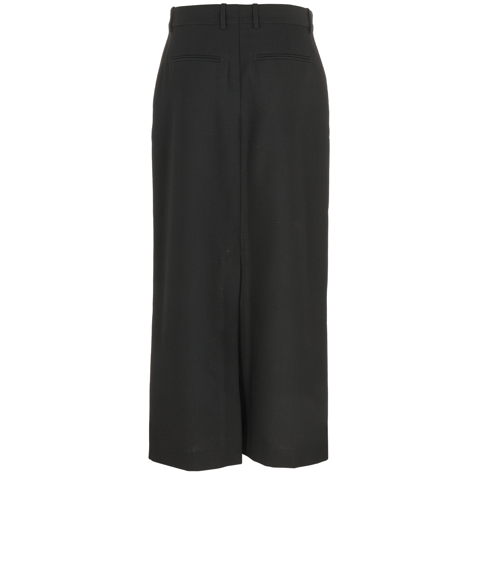 Toteme Low Waist Straight Skirt, &pound;180, Clothing, Black, Polyester (Polymer)/Wool, Back view
