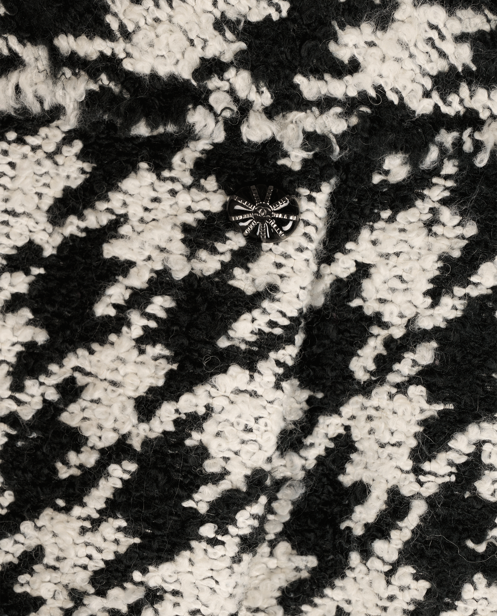 Chanel Houndstooth Tweed A-Line Skirt, &pound;550, Clothing, Black/White, Acrylic Plastic/Wool, Other view