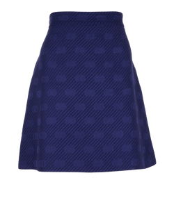 Gucci GG Mini Skirt, Wool/Silk, Blue, UK14, 2*