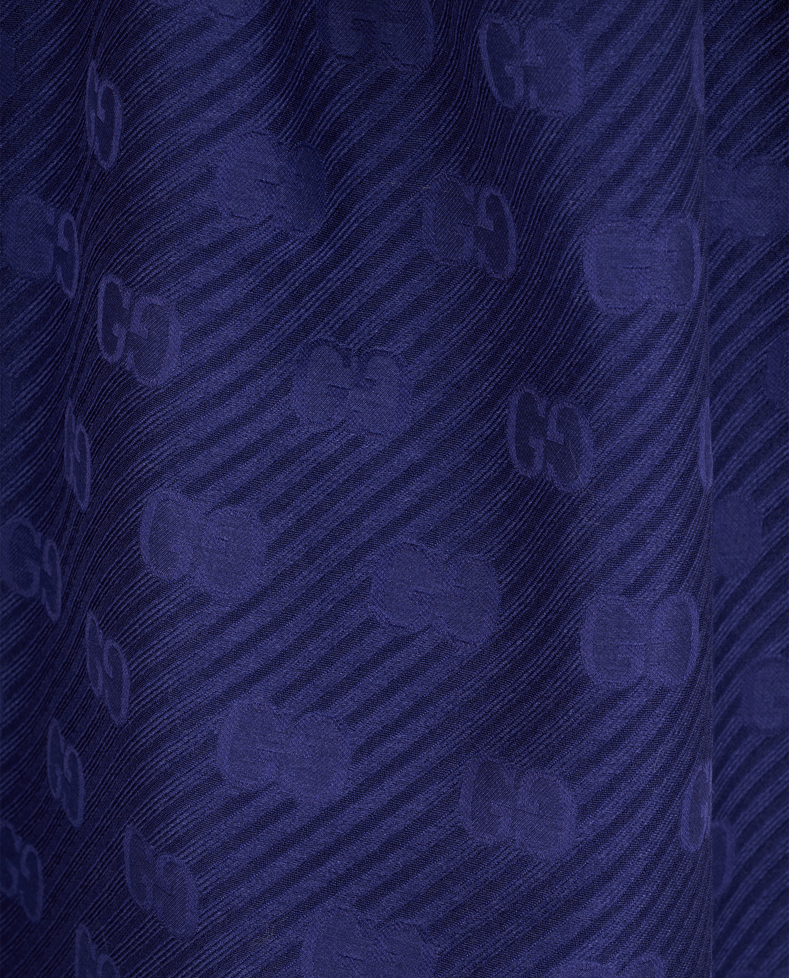 Gucci GG Mini Skirt, &pound;150, Clothing, Blue, Silk/Wool, Other view