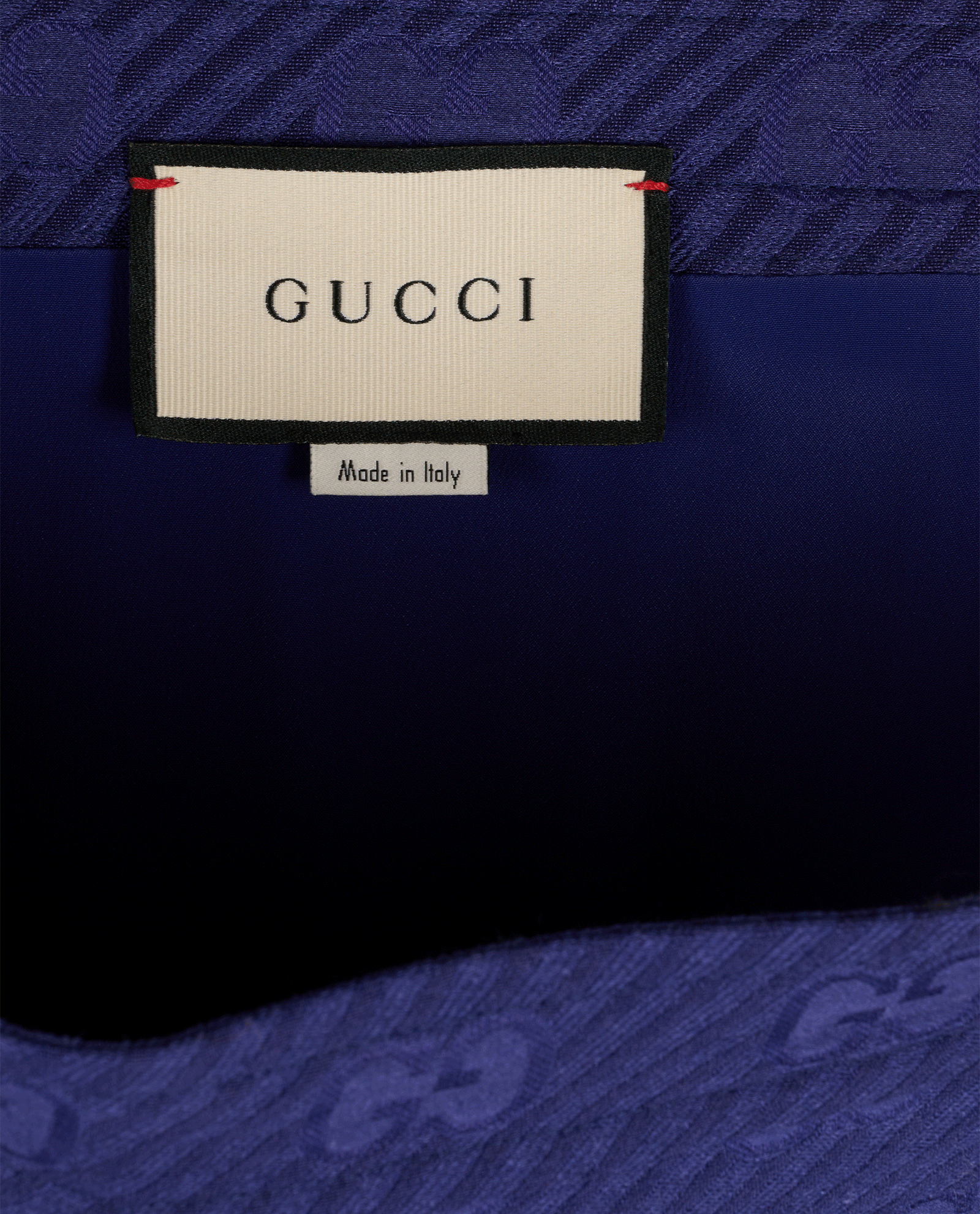 Gucci GG Mini Skirt, &pound;150, Clothing, Blue, Silk/Wool, Other view