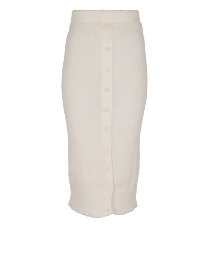 Rotate Knit Midi Skirt, &pound;95, Clothing, White, Nylon, Front view