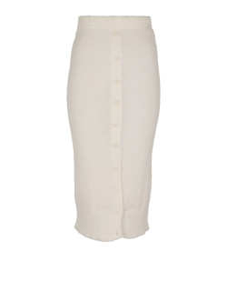 Rotate Knit Midi Skirt, Nylon, White, UK8, 2*