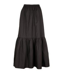 Ganni Poplin Maxi Skirt, Cotton, Black, UK16, 3*