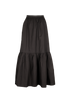 Ganni Poplin Maxi Skirt, &pound;80, Clothing, Black, Cotton, Front view