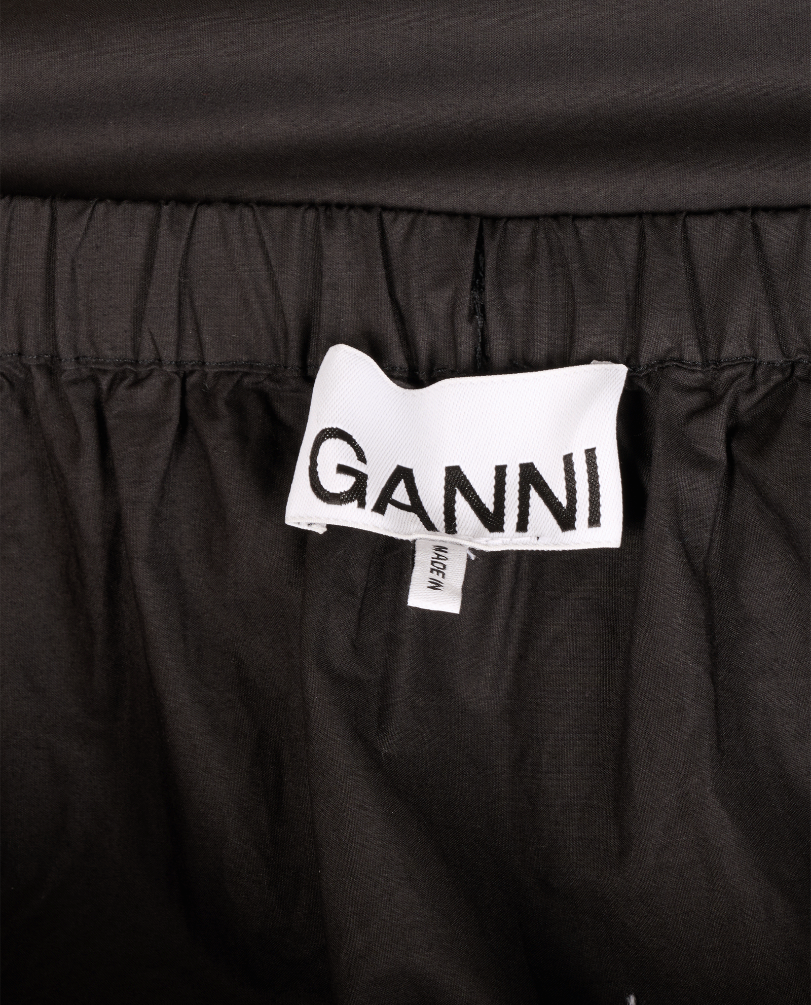 Ganni Poplin Maxi Skirt, &pound;80, Clothing, Black, Cotton, Other view