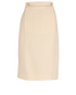 Chanel Button-Detail Pencil Skirt, &pound;295, Clothing, Cream, Nylon/Wool, Front view