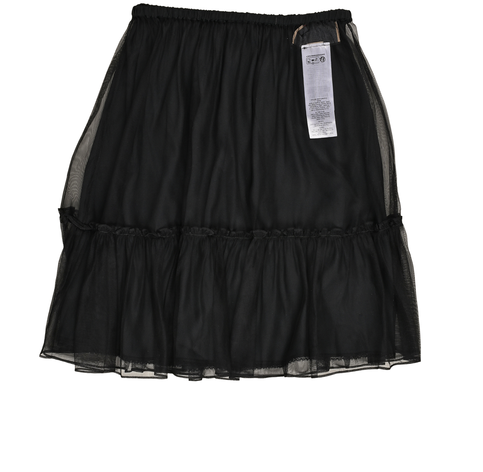 Gucci Tulle Tiered Skirt, &pound;220, Clothing, Black, Silk, Back view