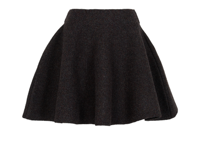 Alaia A-Line Mini Skirt, &pound;295, Clothing, Grey, Polyester/Wool, Front view