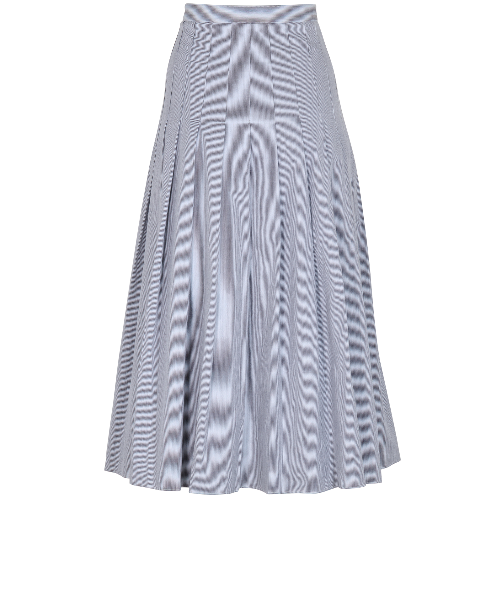 Celine Pleated A-Line Skirt, &pound;250, Clothing, Black/White, Cotton, Back view