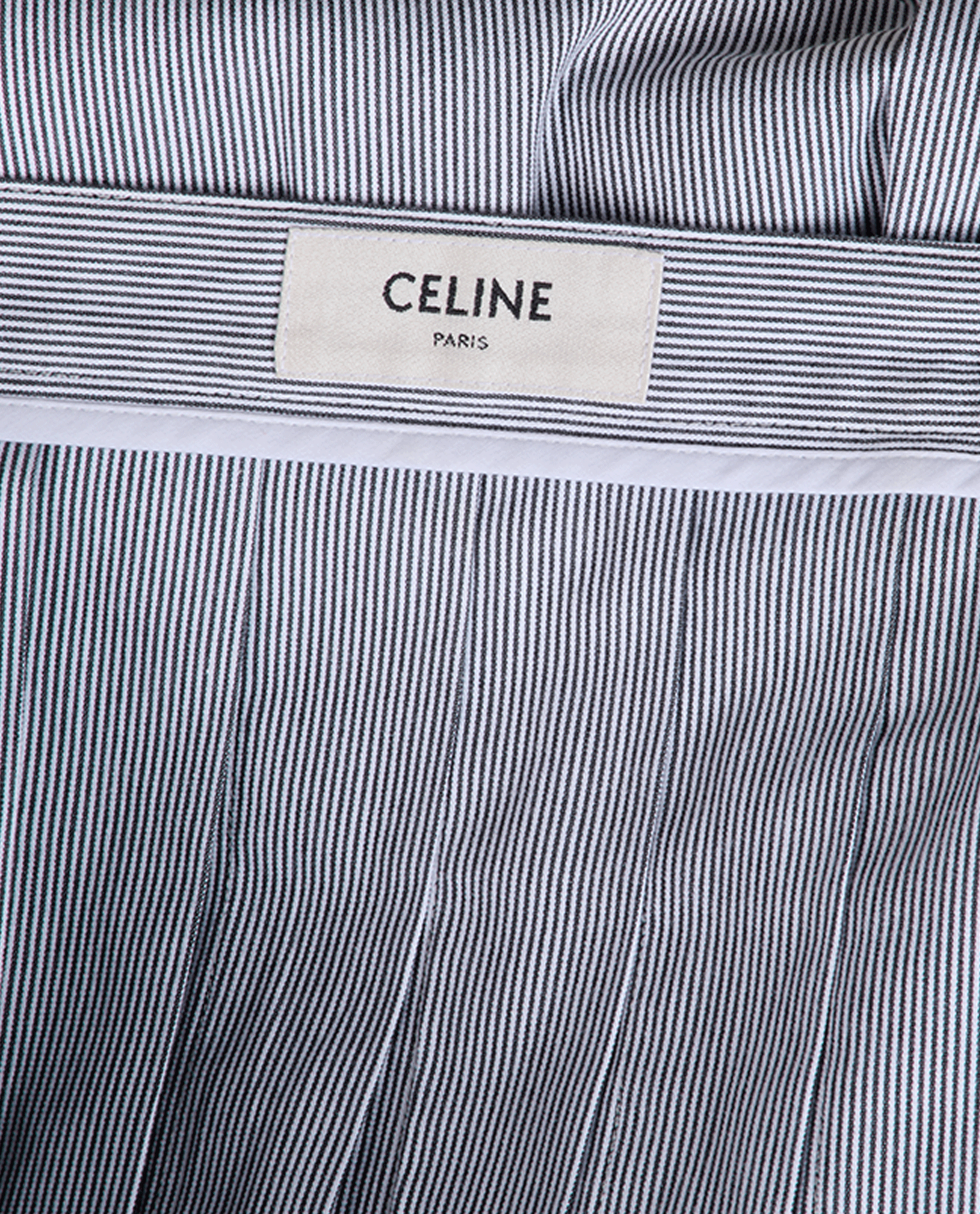 Celine Pleated A-Line Skirt, &pound;250, Clothing, Black/White, Cotton, Other view