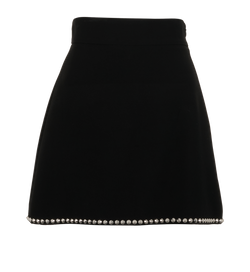 Miu Miu Studded Mini Skirt, Viscose, Black, UK6, 2*