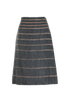 Fendi Vintage Striped Skirt, &pound;90, Clothing, Beige/Grey, Mohair/Silk, Front view