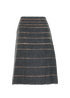 Fendi Vintage Striped Skirt, &pound;90, Clothing, Beige/Grey, Mohair/Silk, Back view