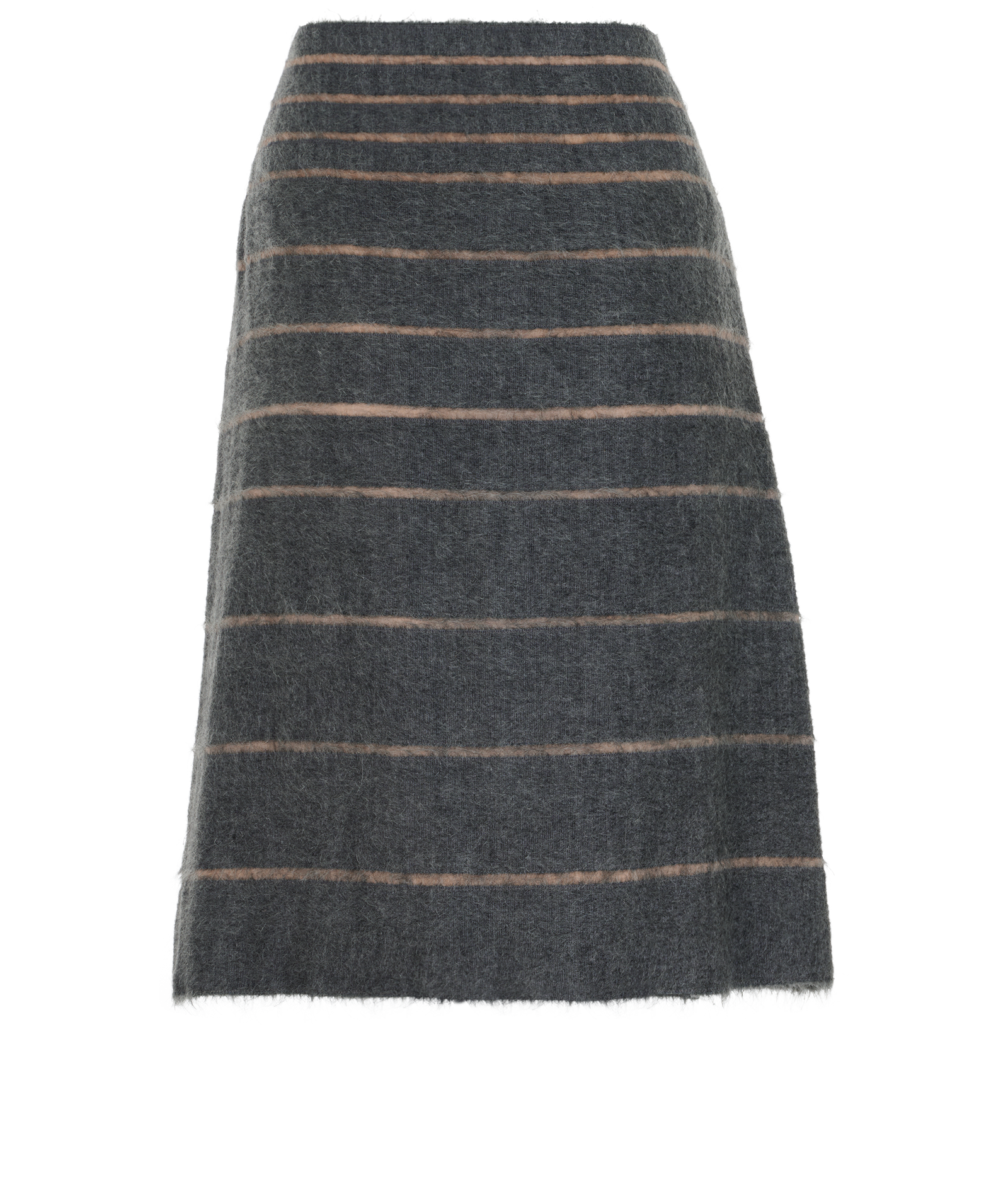 Fendi Vintage Striped Skirt, &pound;90, Clothing, Beige/Grey, Mohair/Silk, Back view