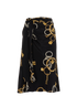 Celine Triomphe Chains Skirt, &pound;295, Clothing, Black/Yellow, Silk, Front view
