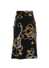 Celine Triomphe Chains Skirt, &pound;295, Clothing, Black/Yellow, Silk, Back view