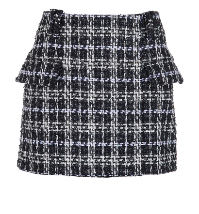 Balmain Tweed Mini Skirt, &pound;150, Clothing, Black/White, Viscose, Front view