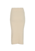 Self-Portrait Soft Knit Midi Skirt, &pound;110, Clothing, Cream, Polyester, Back view