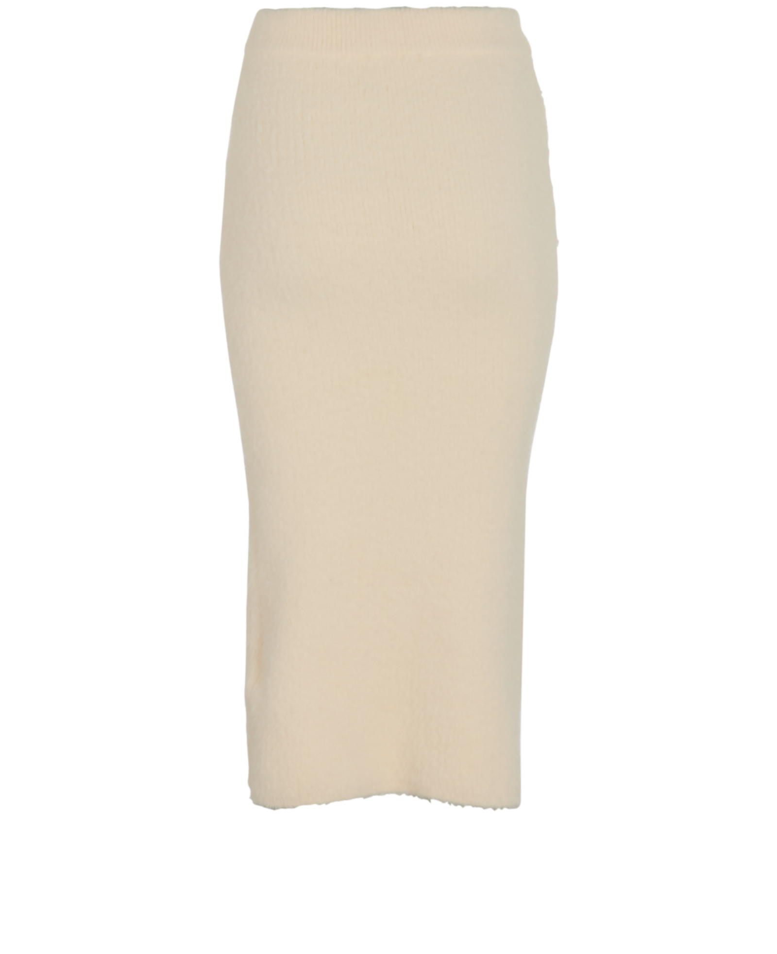 Self-Portrait Soft Knit Midi Skirt, &pound;110, Clothing, Cream, Polyester, Back view