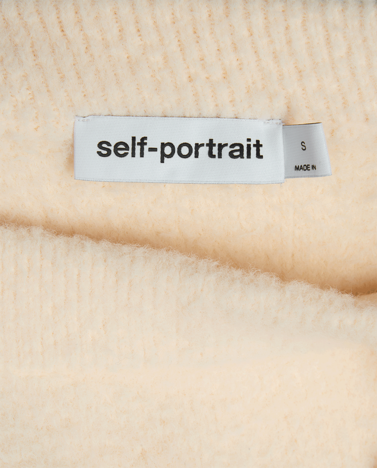 Self-Portrait Soft Knit Midi Skirt, &pound;110, Clothing, Cream, Polyester, Other view