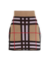 Burberry Check Mini Skirt, &pound;220, Clothing, Beige/Black, Polyester (Polymer), Front view